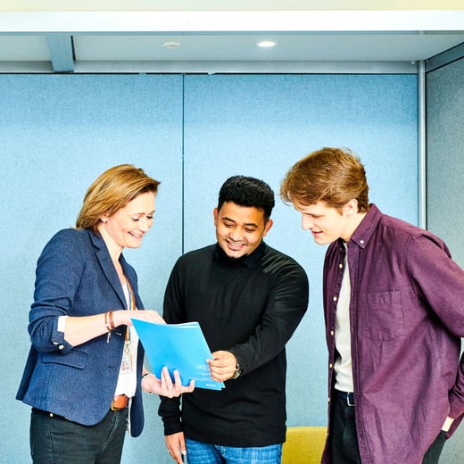 2 students and adviser