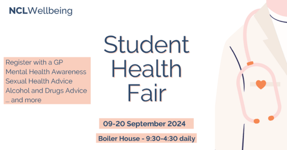 NCLWellbeing Student Health Fair Poster