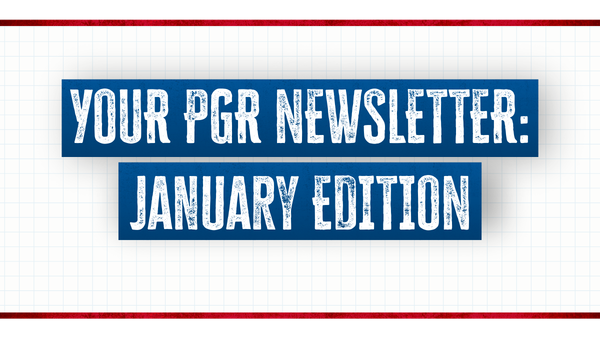 Your PGR Newsletter: January
