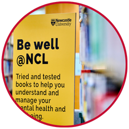 Be Well@NCL sign in the Library