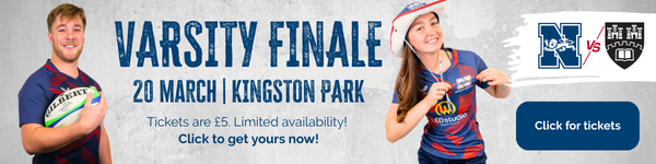 Varsity Finale banner 20 March Kingston Park