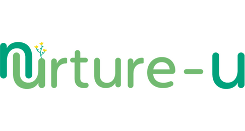 Graphic logo for Nurture-U. Green text, with a flower growing from the 'U'. 