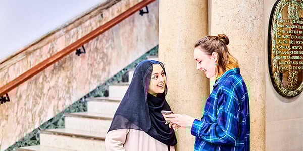 Students Chatting Armstrong Interior 